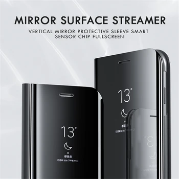 Smart Veidrodis, Flip Odinis dėklas A70 A40 Mobiliojo Knygos Viršelio Galaxy A50 Atveju 