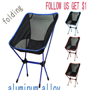 1PCS Lauko sulankstomas nešiojamų kelionių ultra light aliuminio lydinio žvejybos išmatose laisvalaikio kėdė