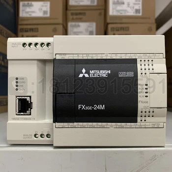 Mitsubishi FX3GE-24MR/24MT/40mR/40mT/ES turi built-in Ethernet analoginis kiekis 2 ir 1 out.
