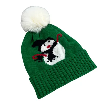 Mados kelionės skrybėlę vaikų vilnos skrybėlę dovana kūdikio plaukų kamuolys, žiemą šiltas megzti skrybėlę berniukų ir mergaičių Kalėdų skrybėlę XU111