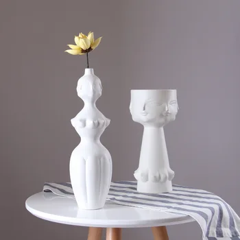 Keramikos Sausų Gėlių Meno Veido Gėlių Šiaurės Vazos Apdailos Vonios Kambarys Priedai Kavos Prieškambario Stalo Dekoro Ir Namų Dekoro