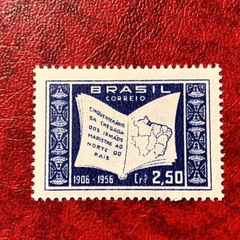 1Pcs/Set Naujas Brazilija Pašto Antspaudo 1956 50 Metų Į Šiaurės Žemėlapis Užsisakykite Graviravimas Pašto Ženklų MNH