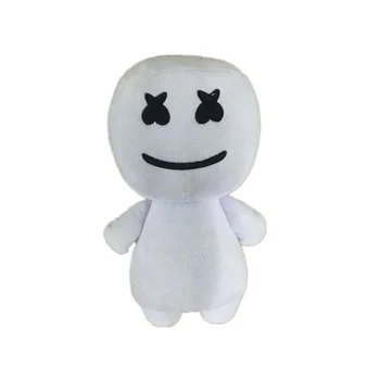 Marshmallow DJ galvos apdangalai pliušinis žaislas marshmello kaukė lėlės