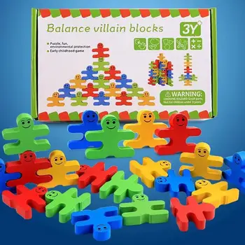 Montessori Balansas Kamino Žaidimas Medinių Blokų Vaikų Švietimo Žaislai, Dovanos Vaikams, Smagios Piramidės Statybinės Plytos
