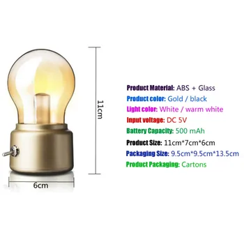 Derliaus LED Lemputė Naktį Šviesos Nešiojamas USB 5V Įkrovimo Nuotaika Šviestuvas, rašomasis Stalas Stalo Žibintai, Naktiniai staleliai, Lempa
