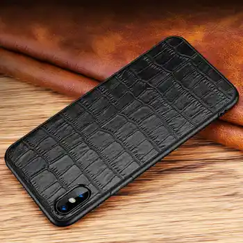 Natūralios Odos Atveju Iphone 11 12 13 Pro XS Max SE 2020 Atveju, Stabdžių Rudenį Apima, 