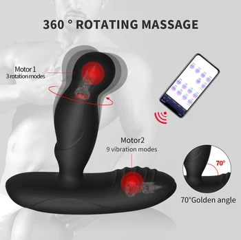 Šildymo Belaidžio APP 360° Prostatos Massager Vyrų Butt Plug Vibratoriai Analinis Kaištis Sekso Žaislas Vyrams, Moterims Makšties Klitorio Stimuliatorius