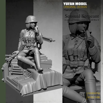 YuFan Modelis ir plaukti originalus 1/35 II Pasaulinio Karo metų moteris kareivis + platformą Dervos kareivis YFWW-2001 KNL Hobis