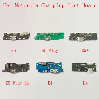 10VNT USB Įkrovimo lizdas Jungtis Valdybos Flex Kabelis Motorola E7 E7P E6 E6S E6+ E5 E5 Žaisti E5+ E5 Žaisti Go E4 E4+ Flex Dalys