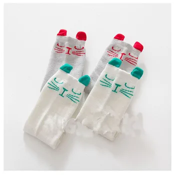 Fox dizainas 12 spalvų medvilnės kelio aukštos kojinės pavasarį, rudenį kojų šildytuvus kūdikių kojinės mielas berniukų, mergaičių kojinės anti slip juostele katė kojinės