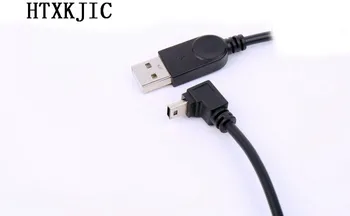 USB 2.0 A Male Kištukas 90 Laipsnių kampu į Viršų Mini USB 5Pin Adapteris Keitiklis Duomenų Trumpas Kabelis