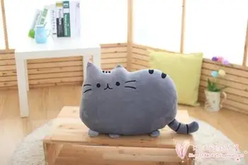 Apie 40x30cm kūrybos juoda katė pagalvę pliušinis žaislas minkšta pagalvėlė, mesti pagalvės Kalėdų dovana h707