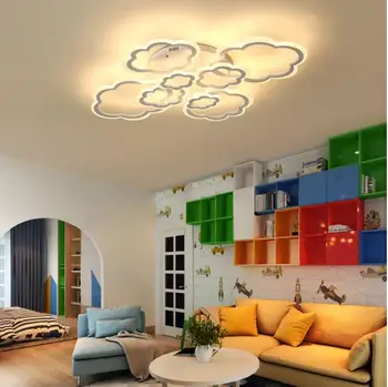 Balti Debesys Didelės Galios LED Lubų Liustra Gyvenimo Kambario, Miegamasis Namų Modernios Led Šviestuvo Lempų Šviestuvas