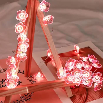 2m LED Cherry Blossom Šviesos Žiedų LED String Pasakų Lempos Sakura Sodas Šviesos Girlianda Šviesos Rungtynių Namuose Šalis, Vestuvių Dekoras