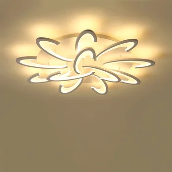 Šiuolaikinių LED Lubų Šviestuvai Mados Geležies Kambarį Lampara Techo Miegamasis Plafondlamp Žiedlapis Lubų Lempa Avize
