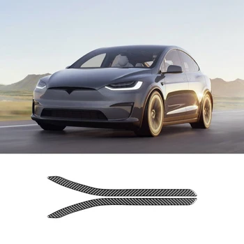 Už Tesla Model X-2022 Anglies Pluošto Automobilio Galinis Rūko Žibintas Apdailos Dangtelio Apsauginis Lipdukas Priedai